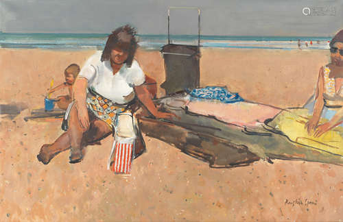 Ruskin Spear R.A. (British, 1911-1990) Two Women on a Beach