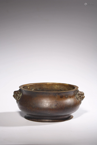 A Chinese bronze censer