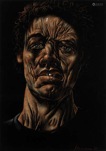 Peter Howson O.B.E (British, born 1958) Head Study