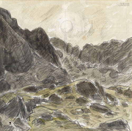 Sir Kyffin Williams R.A. (British, 1918-2006) Cwm Idwal