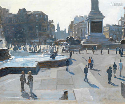 Ken Howard R.A. (British, born 1932) Trafalgar Square