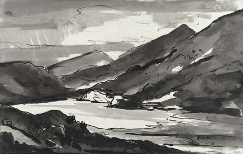 Sir Kyffin Williams R.A. (British, 1918-2006) Llyn Gwynant