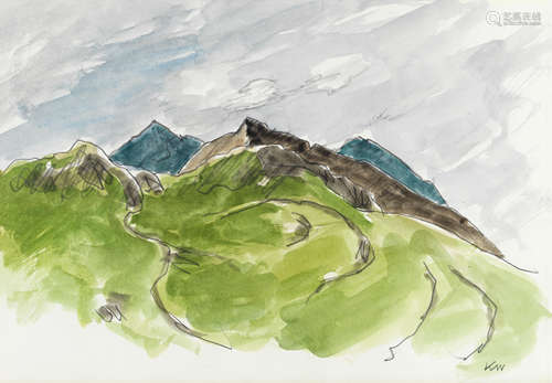 Sir Kyffin Williams R.A. (British, 1918-2006) Snowdon Farm, ...