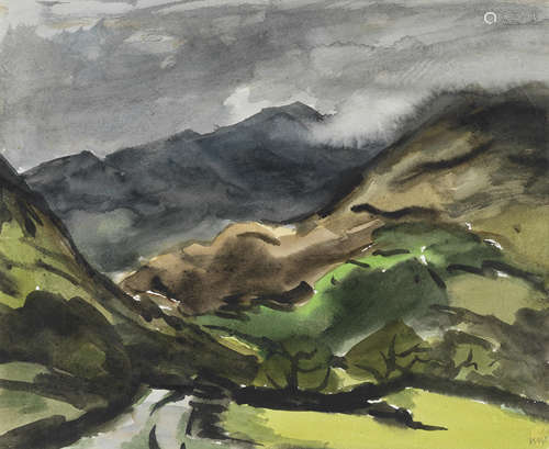 Sir Kyffin Williams R.A. (British, 1918-2006) Snowdon From T...