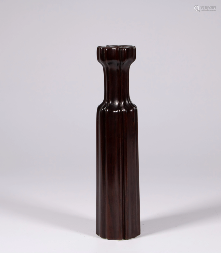 A Chinese rosewood vase