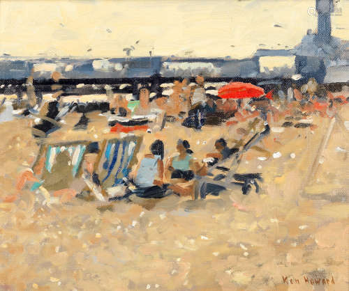 Ken Howard R.A. (British, born 1932) Brighton Beach