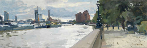 Ken Howard R.A. (British, born 1932) By Albert Bridge