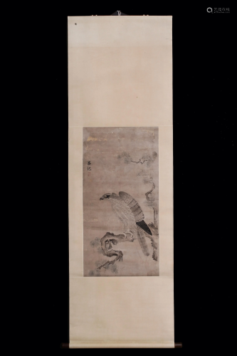 A Chinese scroll depicting an eagle