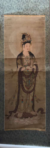 Anonymity, Dashizhi Buddha, Vertical Paper Painting