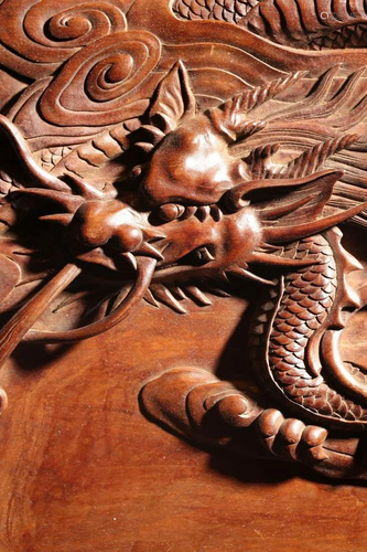 A Chinese rosewood panel