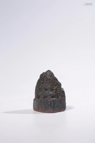 A Chinese agarwood 'Chengxiang mu' carved seal