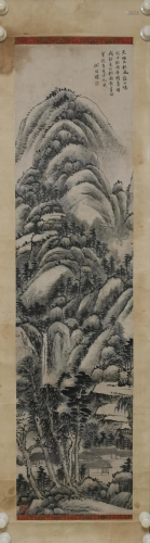 A Chinese scroll depicting a mountains