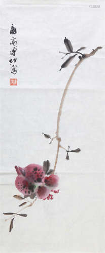 溥佐（1918-2001） 多子多福 设色纸本 镜片