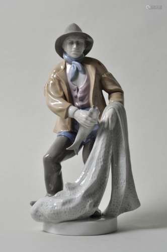 Fischer mit Netz, Gräfenthal / porcelain figure