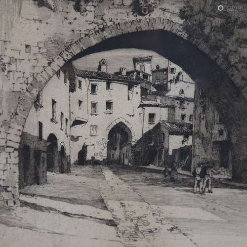 Albany Howarth, ARCA Della Conca, Perugia, etching on paper,...