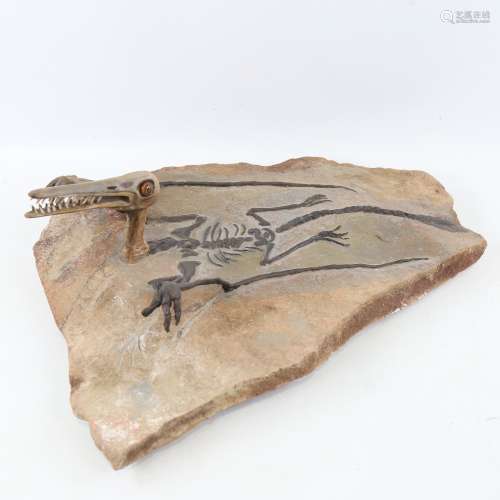 Chris Watson, Pterosaur, mixed media, stone/composition. len...