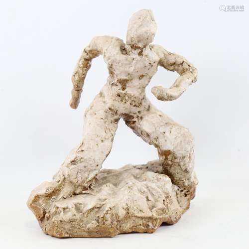 Michael G Davis RA, abstract figure, hand sculpted and glaze...