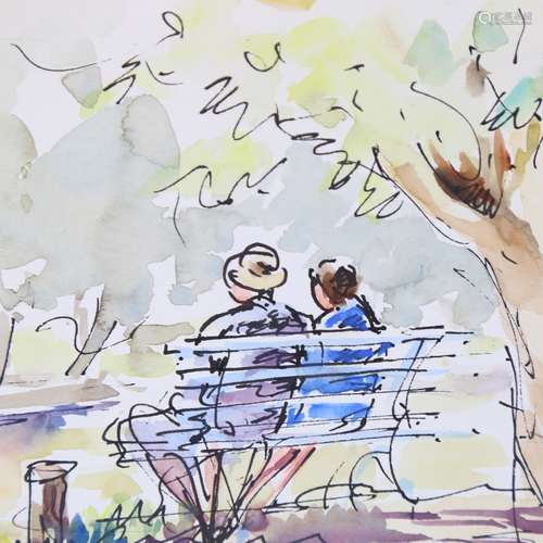 Roland Pitchforth (1895 - 1982), In The Park, watercolour an...