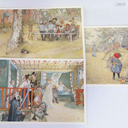 Carl Larsson (Swedish) (1853 - 1919), 3 prints on card, 12