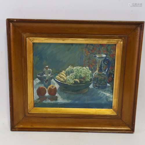 20th century European School, still life, oil on canvas laid...