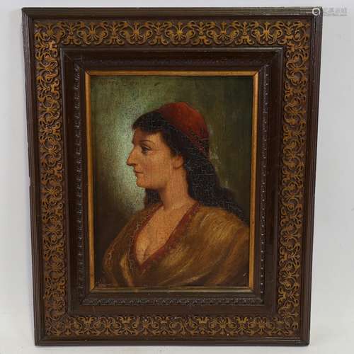 Alfred Ellis, Classical portrait of a woman, signed and date...