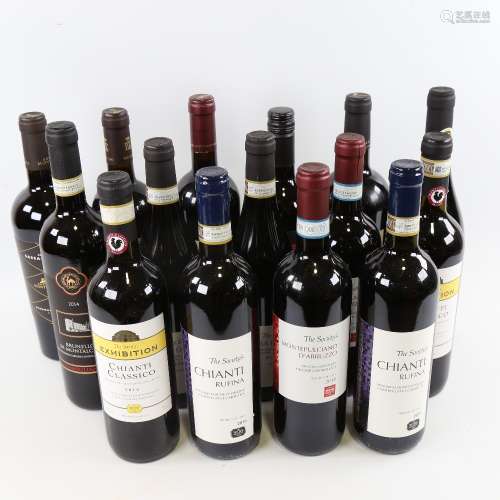 15 bottles of Italian red wine All wines in good condition, ...