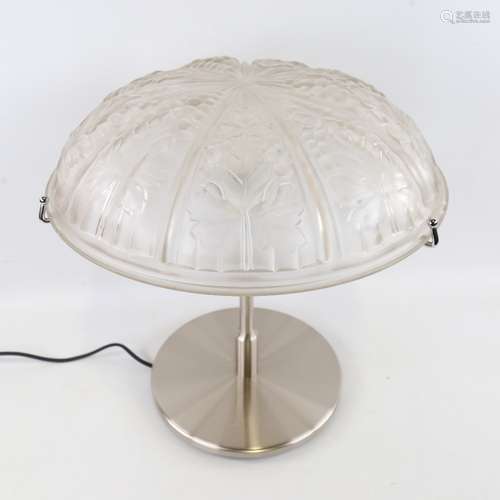 SCANDI-FRANCAIS LUMIERE ET GLASS, table lamp with French cle...