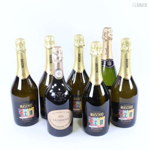 7 bottles of sparkling wine, 5 Maschio Prossecco Called'Oro ...