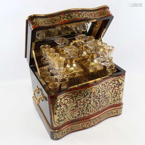 A superb quality 19th century French Boulle marquetry drinks...