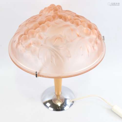 SCANDI-FRANCAIS LUMIERE ET GLASS, table lamp with French pin...