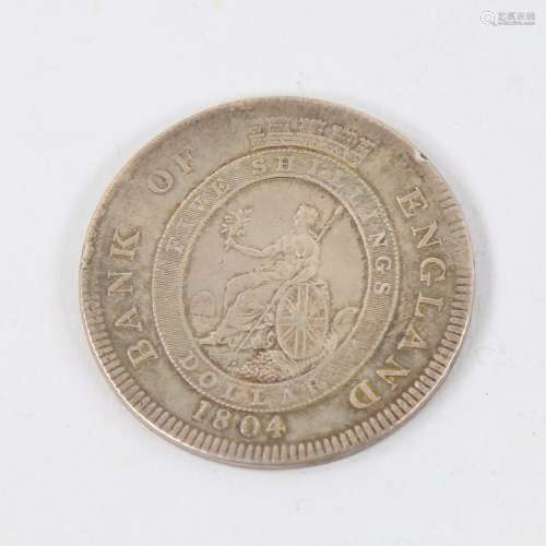 A George III 1804 dollar coin