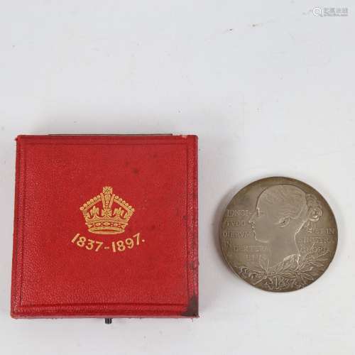 A Queen Victoria 1897 Diamond Jubilee commemorative medallio...