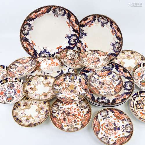 A group of Royal Crown Derby Imari pattern teaware and plate...