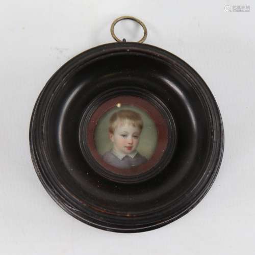 After William Ross, miniature enamel painting, portrait of L...