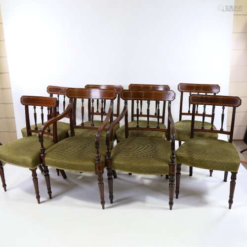 A set of 12 19th century mahogany dining chairs (10 + 2), wi...