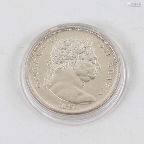 George III 1817 Bullhead Half-Crown coin