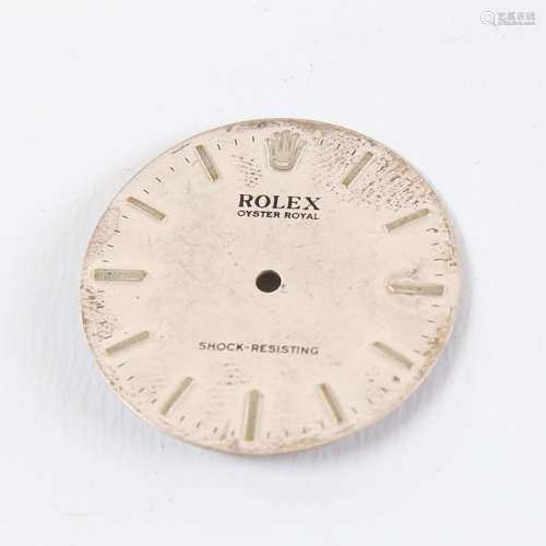ROLEX - a Vintage Oyster Royal wristwatch dial, silvered fac...