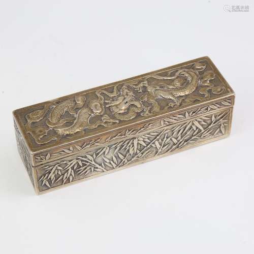 A late 19th/early 20th century Chinese export silver box, by...