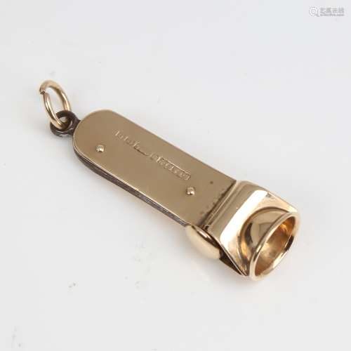 An early 20th century 9ct gold cigar cutter fob, by S Blanck...