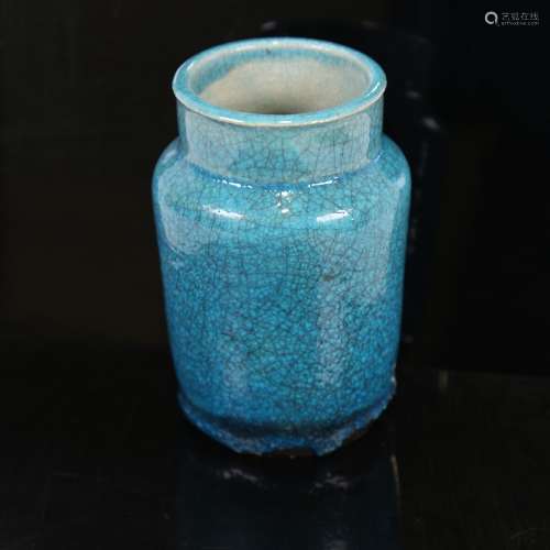 PIETER GROENVELDT, Nederlands, Blue crackle glaze vase studi...