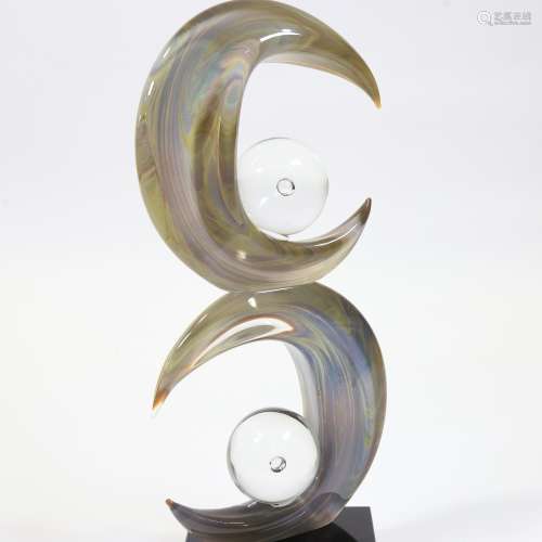 OSCAR ZANETTI, Murano, Italy, a large glass sculpture from t...