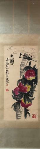 QI BAISHI PEACH PATTERN PAINTING