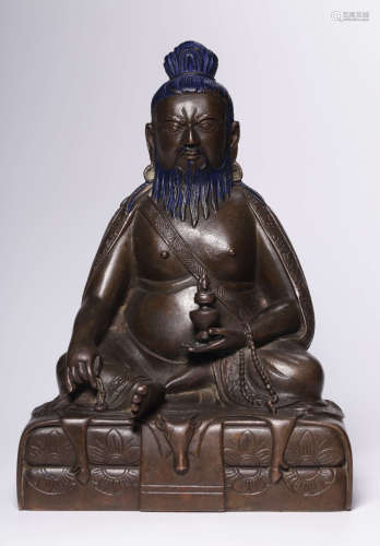 COPPER THANG TONG GYALPO SEATED STATUE