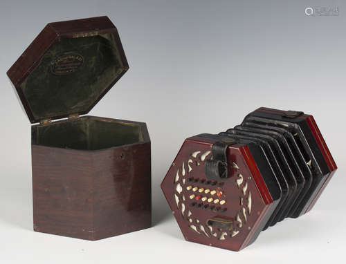 An early 20th century Lachenal & Co patent concertina, each ...