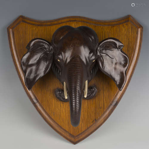 A late 19th century Anglo-Indian carved hardwood model of an...