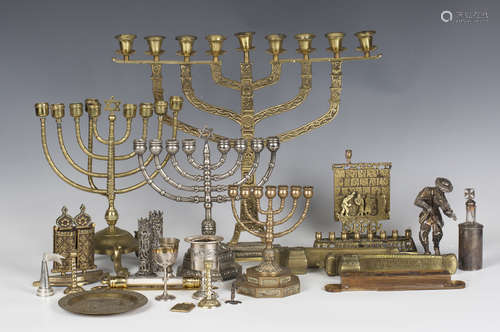 A group of mainly 20th century Judaica, including four menor...