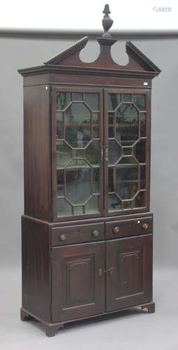 An 18th century mahogany bookcase cabinet, possibly Portugue...