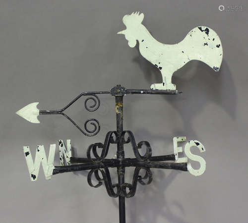 A late 20th century wrought iron and plate metal wall mounte...