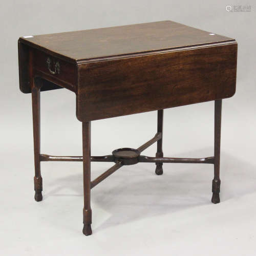 An early George III mahogany rectangular Pembroke table, the...