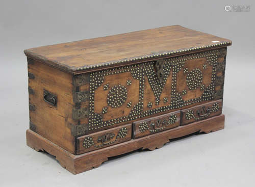 A late 19th/early 20th century Zanzibar hardwood and iron mo...